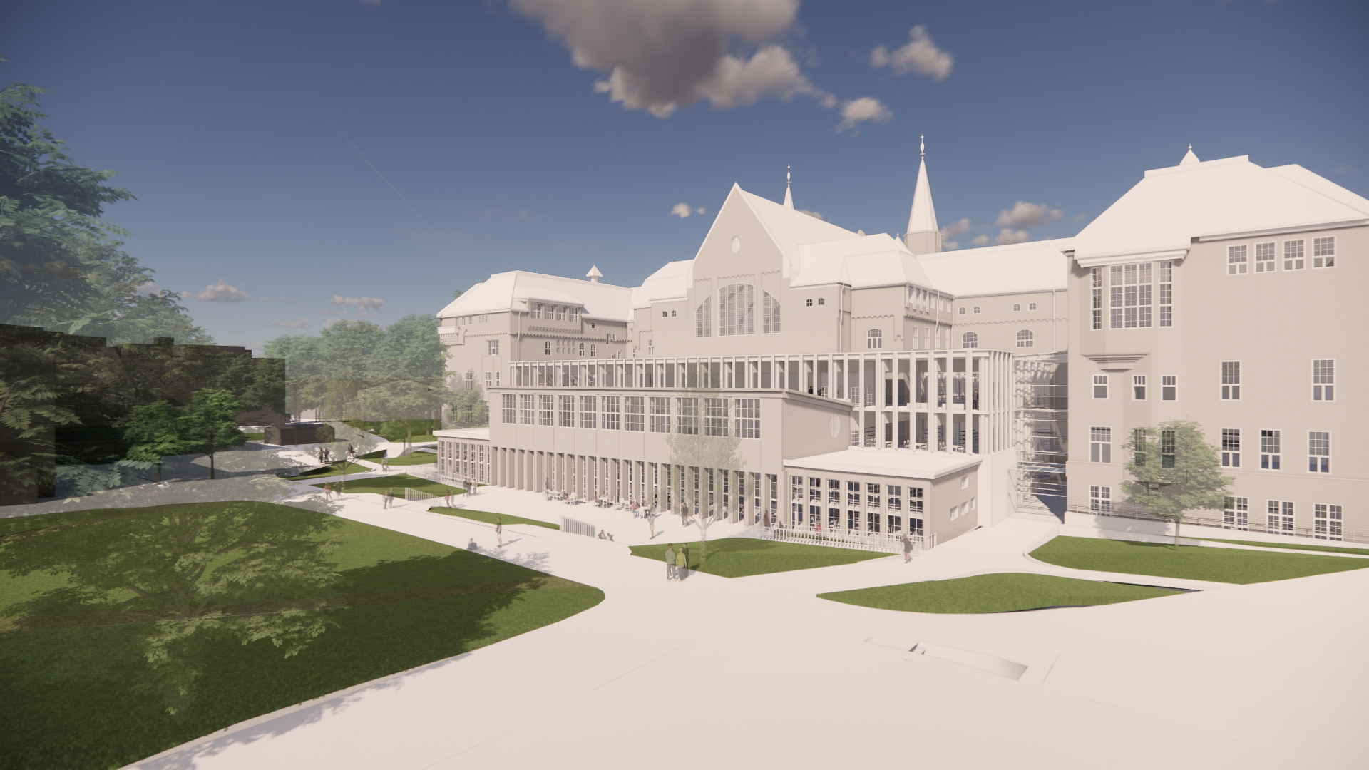 P5-skisse Sketch of planned new main building